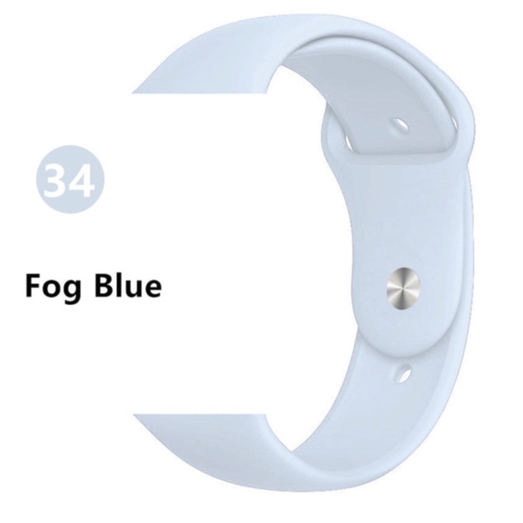 Accessories - NEW FOG BLUE Silicone Band For Apple Watch